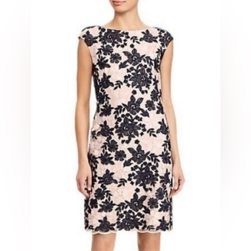 Lauren Ralph Lauren Navy blue and Pink Sheath Dress